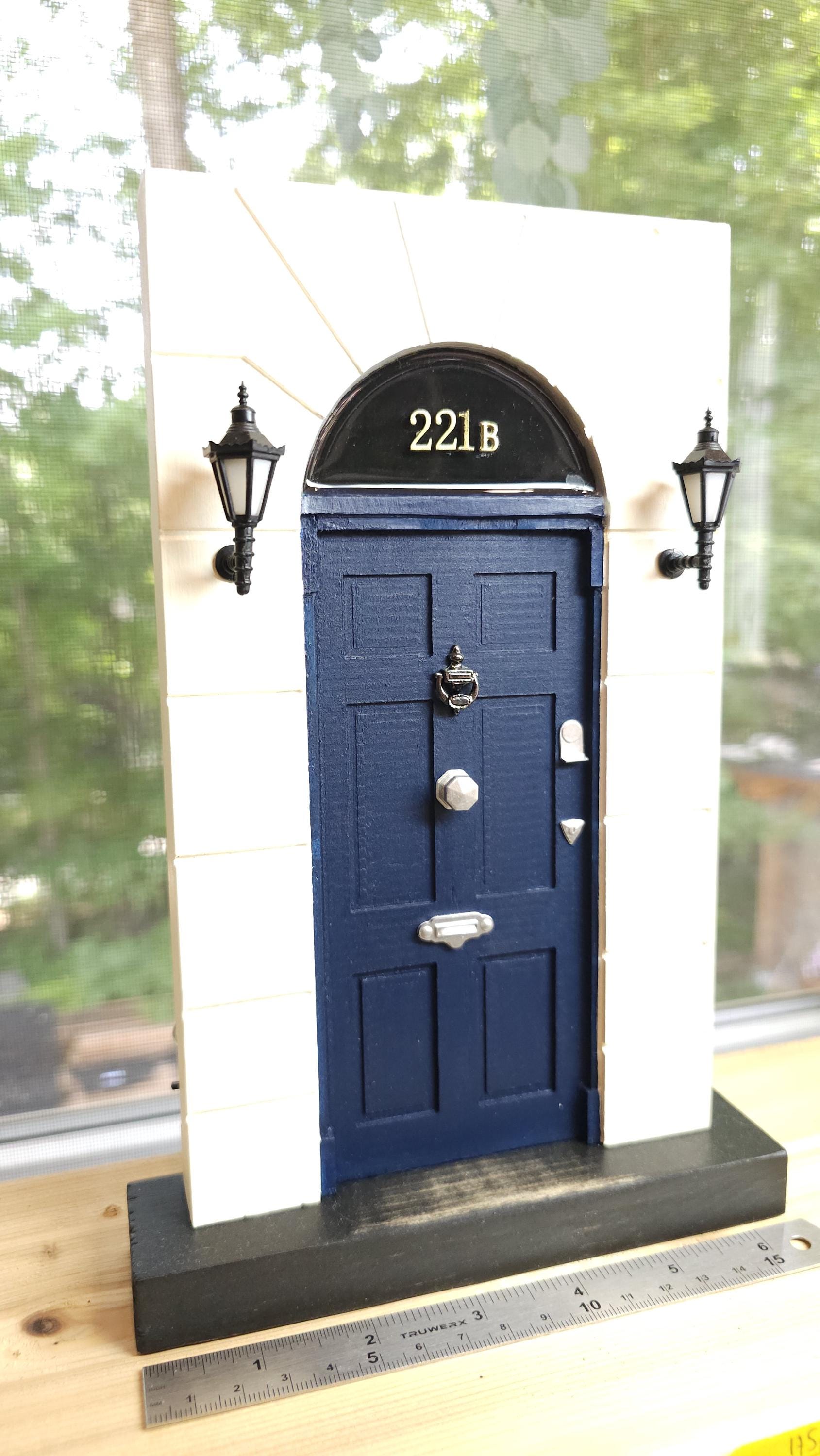 221B Baker Street Miniature Door - Sherlock Holmes Decor - Book
