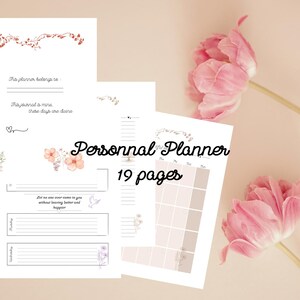 Elegante agenda digital - tamaño carta (EE. UU.) - agenda en PDF - planificador imprimible