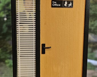 Puerta en miniatura de The Office - decoración de escritorio - regalo para fans de la serie - Dunder Mifflin