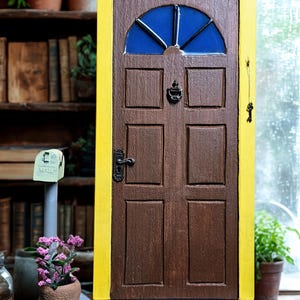 Miniature Enchanted door - Handmade wooden fairy door - Whimsical Miniature Wall Decoration