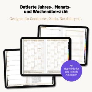 A good plan Dated Digital Planner 2024 For iPad, GoodNotes, Notability Mindful appointment calendar, weekly planner monthly planner image 2