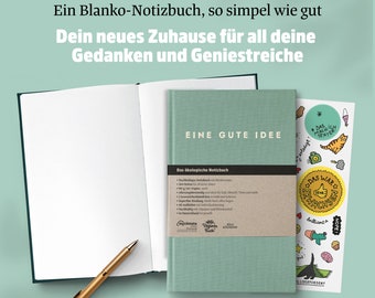 Eine gute Idee | Das ökologische Notizbuch (Seegrün)