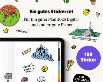 A good plan | Digital sticker set Mindfulness | 180 stickers for your digital planner
