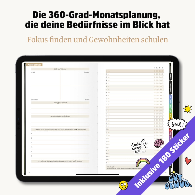 A good plan Dated Digital Planner 2024 For iPad, GoodNotes, Notability Mindful appointment calendar, weekly planner monthly planner image 6