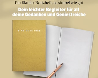 Eine gute Idee Mini | Das ökologische Notizbuch (Honig)