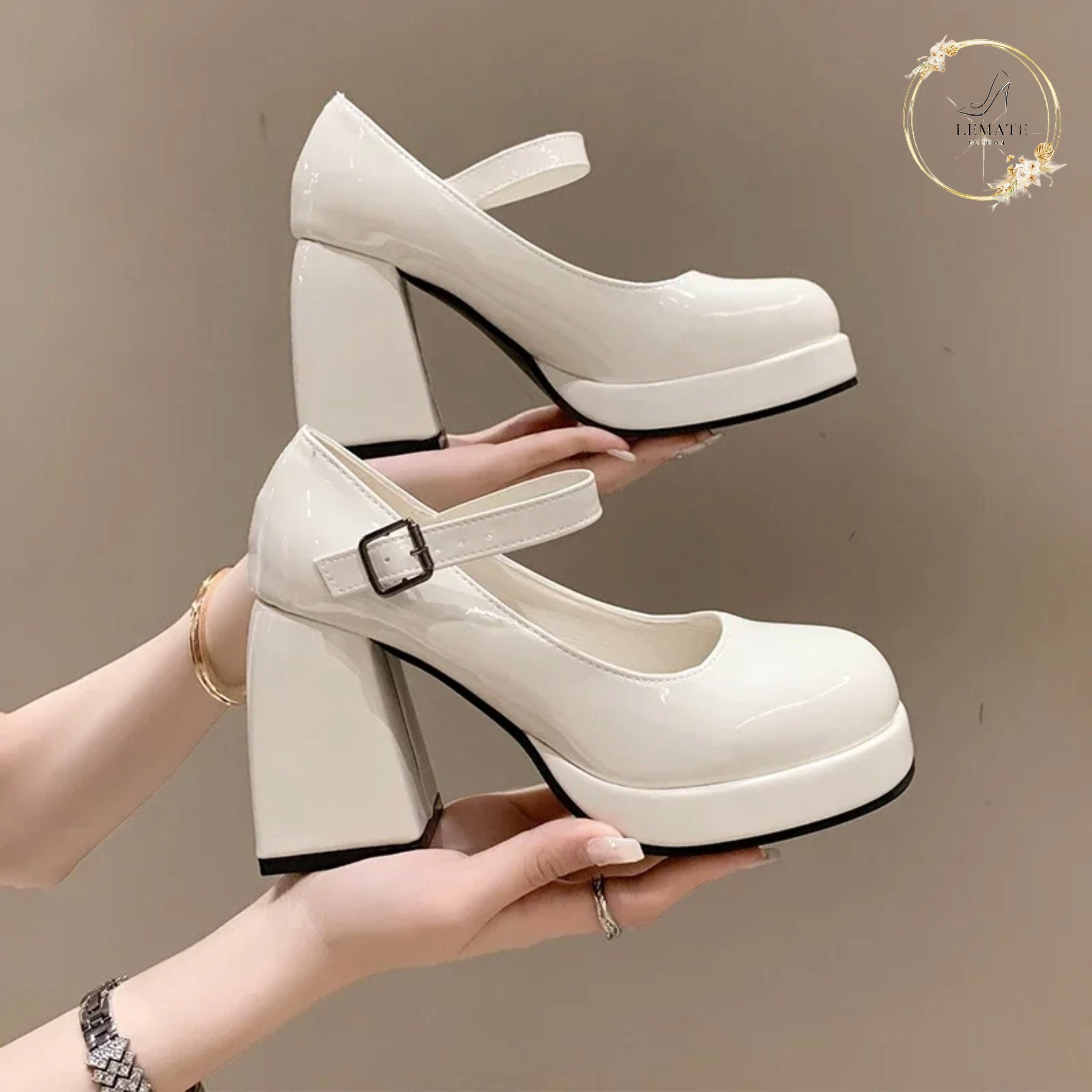 White platform shop mary janes