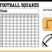 Free Printable Football Squares Sheet