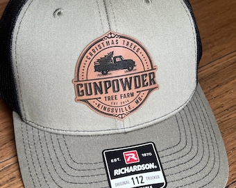 Custom Leather Patch Trucker Hat: Personalized Logo, Richardson 112 Snapback