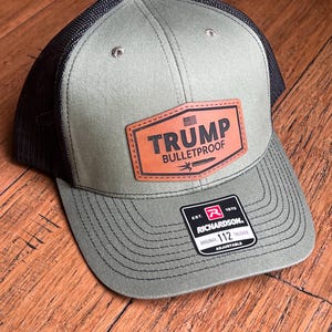 Trump Leather Patch Hat 2024 / Trump USA President Men Gift / Donald Trump Republican Richardson 112 / Trump Supporter Conservative Hat