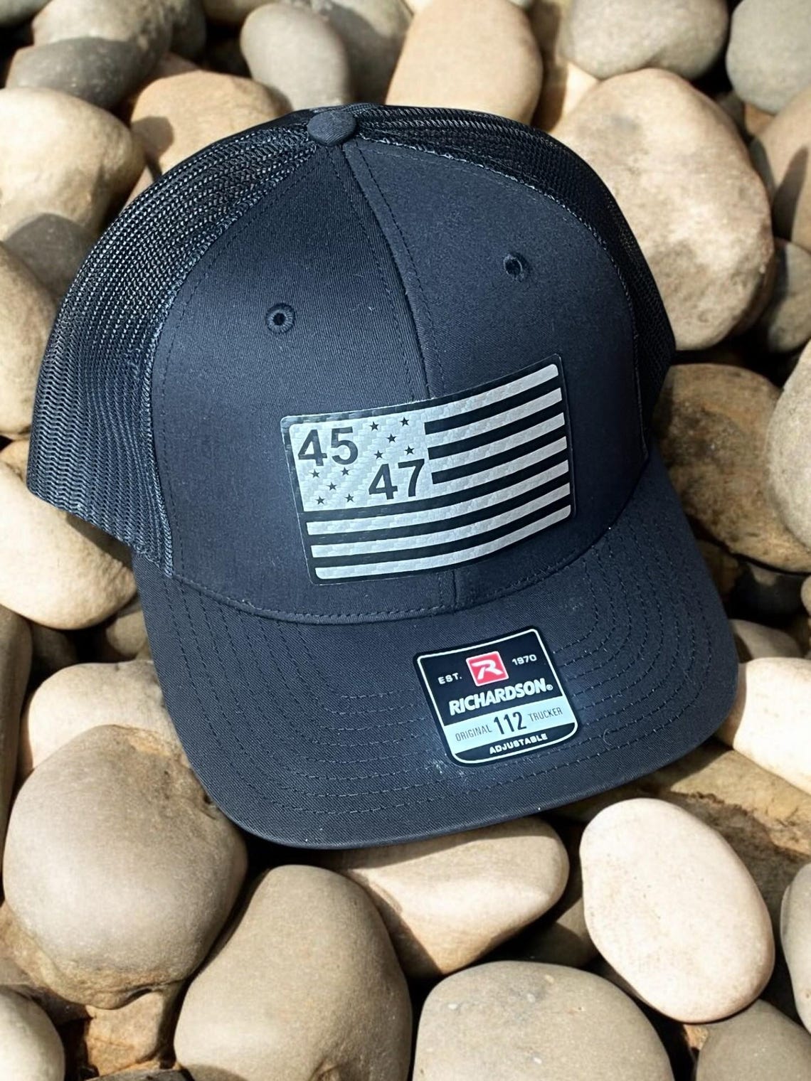 Trump 45 47 American Flag Hat | MAGA Richardson 112 Trucker Cap - Etsy