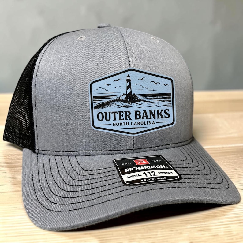 Outer Banks Hat North Carolina OBX Leather Patch Richardson 112 Hat image 1