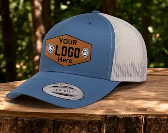 Custom Logo Leatherette Patch Trucker Hat: Personalized Company Gift