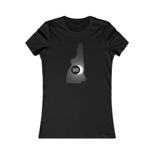 New Hampshire Eclipse Women's T-Shirt for 2024 Total Solar Eclipse, April 8 2024 | Exclusive Design | America USA States Cosmic Event