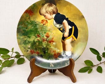 Vintage Donald Zolan Grandma's Garden Collector Plate | Wonder of Childhood Decorative Plate