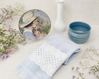 Vintage Blue Cottage Decor Bundle | Bathroom Theme Collection | Housewarming Gift