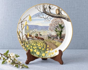 Vintage 1979 Royal Worcester Country Church in March Peter Barrett Collector Plate