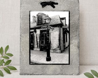 New Orleans Slate Art | French Quarter Architecture Photo Plaque, Southern Gothic Decor