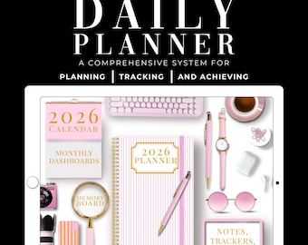 2026 Digital Planner, Goodnotes Planner, ipad Planner, Notability Daily Planner, Monthly Digital Planner, Digital Download, ADHD Planner