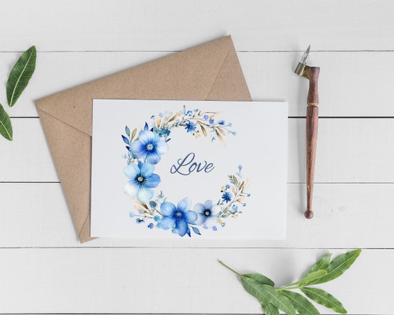 February Violet Birth Month Flower Watercolor Card - Emilia Rose Artwork