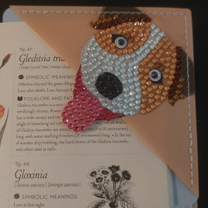 Dog Diamond Painting Corner bookmark