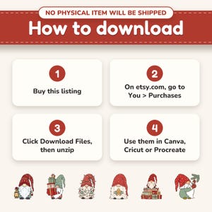 Instant digital download, no physical item shipped, and how to download the files