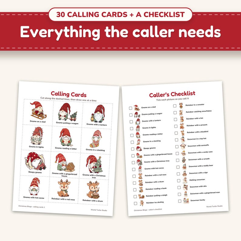 The caller's kit: calling cards to cut apart and a caller's checklist