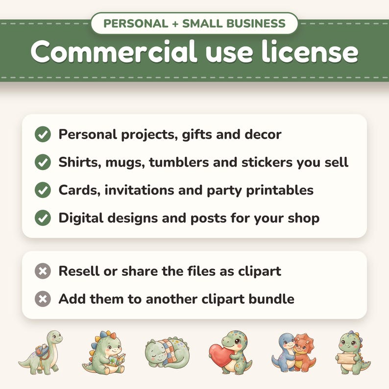 Commercial use license: what you can and can't do with the files