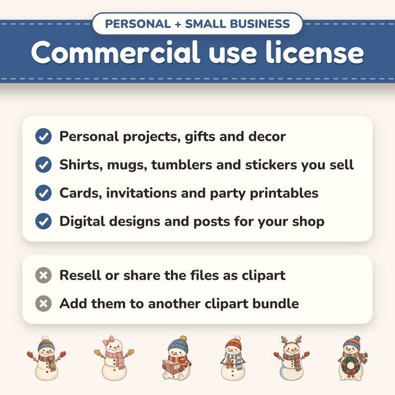 Commercial use license: what you can and can't do with the files