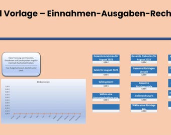 Excel Income and Expense Calculator - Household Budget Template for Budget Planning & Finances
