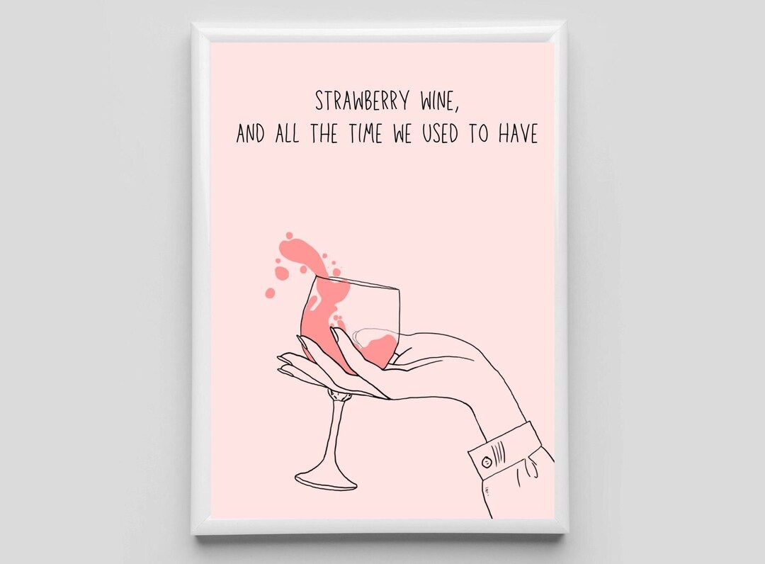 Noah Kahan Strawberry Wine Poster Stick Season Print Etsy