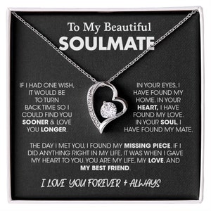 A mi hermosa alma gemela / collar de amor para siempre