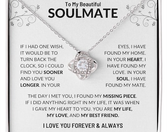 Love Knot Necklace | Cubic Zirconia, Soulmate Gift