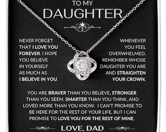 Para mi hija de papá / Collar de nudo de amor / Nunca olvides que te amo