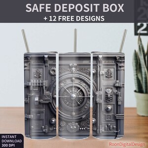 Vintage Tresor 20 Unzen Skinny Tumbler Sublimation Design, Schatz Digital Download PNG Instant, Retro Gerade Becherverpackung, lustig