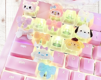 Nasadki klawiszy rzemieślników, nasadki klawiszy anime, przezroczyste klawisze Kawaii, nasadki klawiszy anime, nasadki klawiszy kreskówek, niestandardowe nasadki klawiszy, Cherry MX