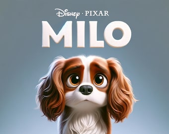 Custom Pixar Pet Poster, Custom Animated Pet Caricature, Pixar-Inspired, Digital Personalized Pet Gift, Ready just in 2 days!!