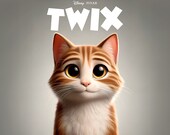Custom Pet Portrait: Pixar-Inspired Animated Caricature (Digital Download)