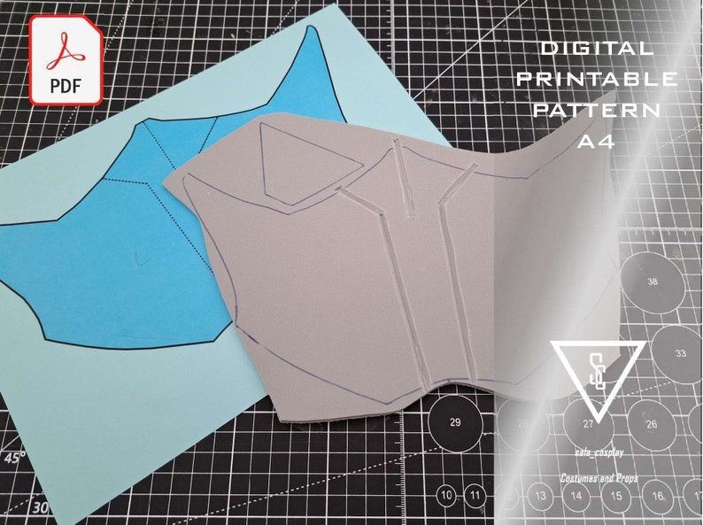 Face Mask Foam Pattern - Digital Pattern - EVA Foam Mask - Printable ...