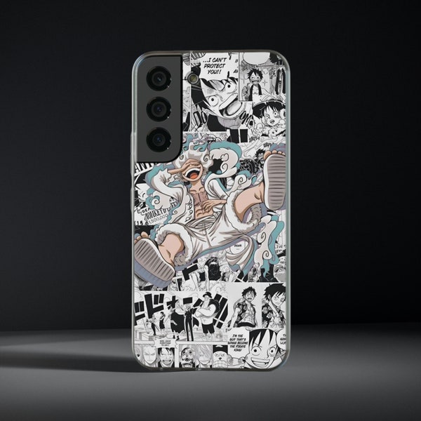 Anime Phone Case With One Piece, One Piece Phone Case With Luffy Gear 5, Kawaii Phone Case,Phone Case For Samsung s24,s23,s22,s21,s20,s10,s8