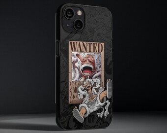 Funda de iPhone anime, Luffy Gear 5, funda de teléfono de una pieza, anime estilo caso, funda de iPhone 15, funda de anime hecha a mano, Iphone,15,14,13,12,11,X,8