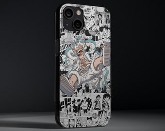 Funda de iPhone anime, Luffy Gear 5, funda de teléfono de una pieza, anime estilo caso, funda de iPhone 15, funda de anime hecha a mano, Iphone,15,14,13,12,11,X,8