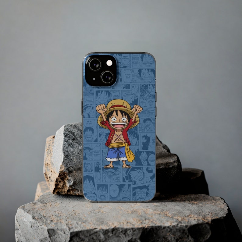 One Piece Phone Case,mini Luffy Anime iPhone Case,one Piece Figure With
