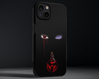 Sharingan With Naruto, Anime Iphone Case With Naruto, Aesthetic Phone Case, Anime Phone Case For Iphone 15,14,13,12,11,X,SE,8