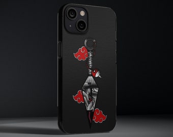 Naruto, Funda de iPhone anime con Itachi, Merch de anime, Funda de teléfono estética, Funda de teléfono anime para Iphone 15,14,13,12,11,X,SE,8