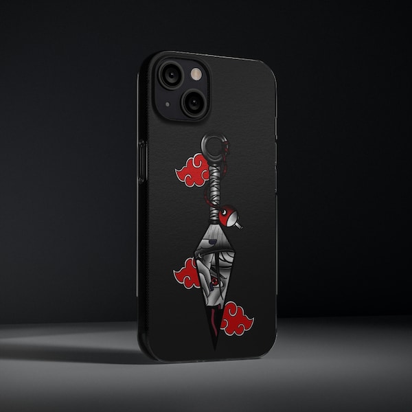 Naruto, Étui iPhone Anime avec Itachi, Anime Merch, Étui de téléphone esthétique, Étui de téléphone Anime pour Iphone 15,14,13,12,11,X,SE,8