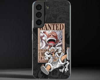 One Piece Handyhülle mit Ruffy Gear 5, Anime Handyhülle für Samsung Galaxy s24,s23,s22,s21,s20,s10,s9, One Piece Anime für Galaxy S24 Ultra