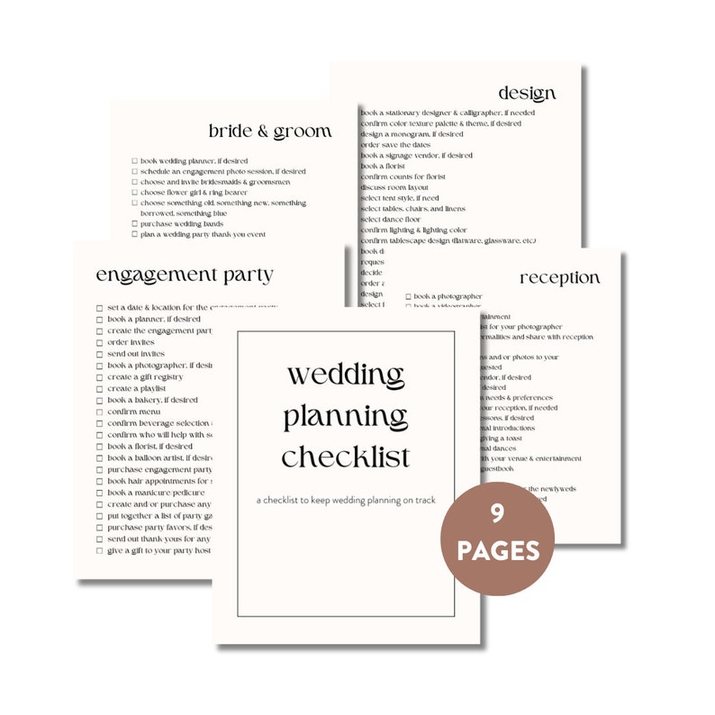 Wedding Planning Printable Printable Wedding Planner Pages Wedding ...