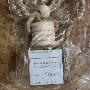 Mahogany Teakwood Car Diffuser |  Car Fragrance | Boho diffuser | Hanging Car Diffuser  | Car Accessories