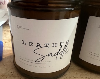 Leather Saddle 7Oz. Coconut Soy Candle