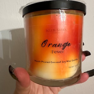 Orange Fever 9 Oz. Coconut Soy Marbled Candle